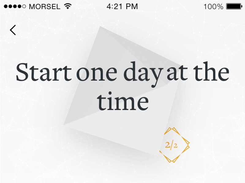 One Goal: One day at a time animation interactive ios iphone ixd onegoal pixate prototype typography