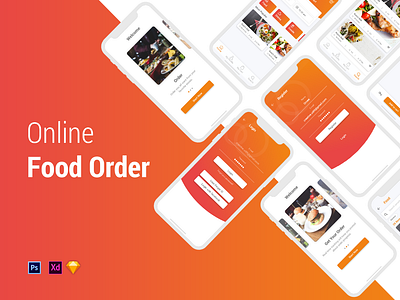 Food Ordering Online animation branding clean design flat graphic design icon illustration illustrator ios lettering logo minimal mobile sketch ui ux vector web website