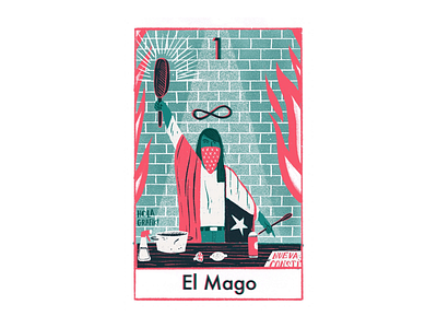 The magician color digital illustration editorial illustration ilustración tarot