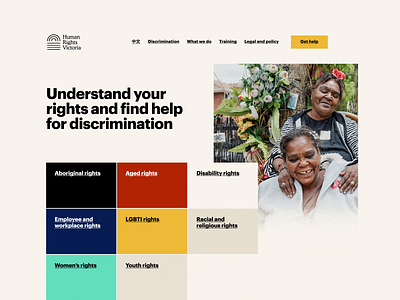 Human Rights website accessible branding colour logo ui