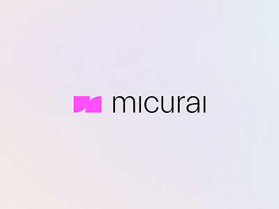 Micurai logo branding logo pink