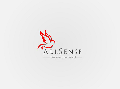AllSense business logo flatdesign logo minimalist ngo social work logo