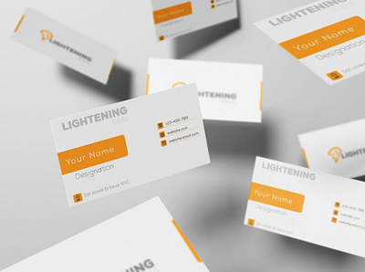 lightening ideas business cards branding business card business card design business logo businesslogo creative design flatdesign minimalist