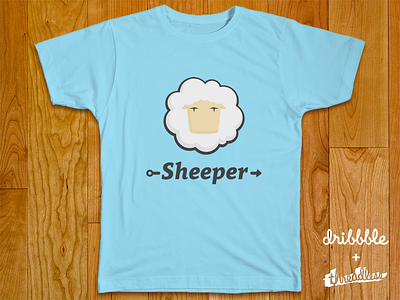 Sheeper—be a shepherd of your code clavo design dribbble logo logotype no long shadows playoff sheep shipper t shirt threadless