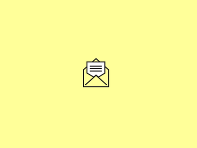 Newsletter icon icon line newsletter white yellow