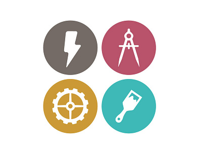 IDEA School Icons arts design engineering icons innovation logo