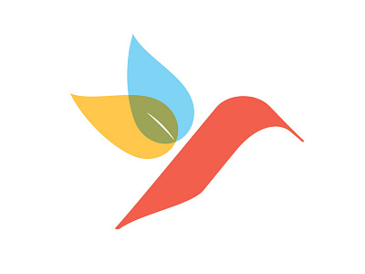 EcoSense eco hummingbird leaf logo