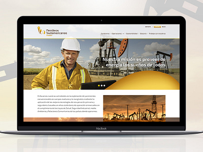 Petroleos Sudamericanos Website design developer graphic motion site ui ux web website