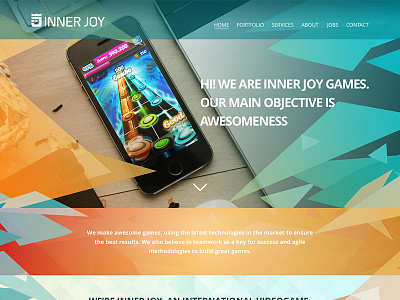 Inner Joy Website design developer game gaming graphic motion site ui ux web website