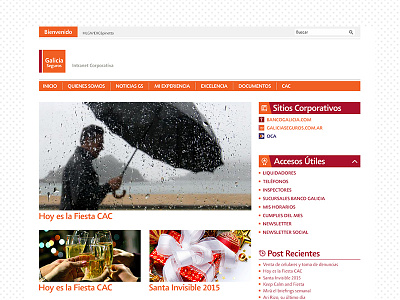 Galicia Seguros Intranet design developer graphic motion site ui ux web website