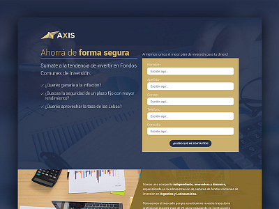 Axis landing page design developer graphic landing motion site ui ux web website