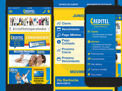 Creditel App android app design ios mobile mockup product ui ux