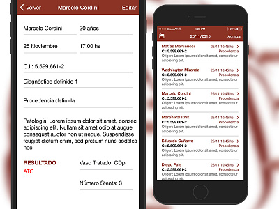 Hospital Americano - iPhone App android app design ios mobile mockup product ui ux