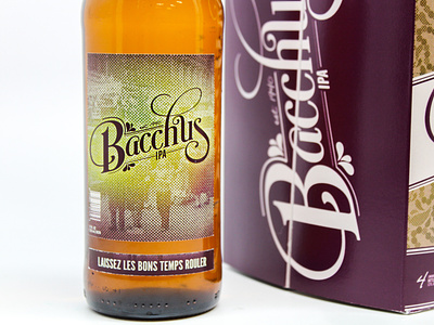 Close Up of Bacchus Beer Label