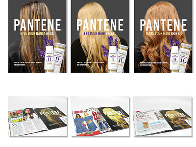 Magazine Ads // "Pantene" design magazine ad photography