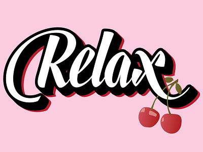 Timed Project // "Relax" design illustrator typography