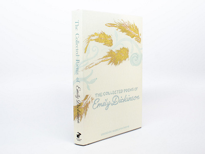 Emily Dickinson Book Cover bookcover design goldleaf watercolor