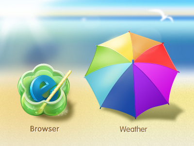 Browser&Weather Icon browser icon seaside summer weather