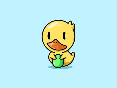 Little duck cute duck duckling funny illustration logo