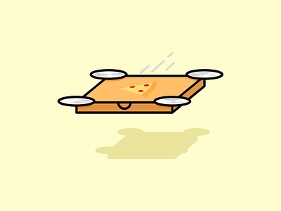 Fastest pizza delivery 🍕 company delivery cartoon drone food illustration food logo pizza pizza logo
