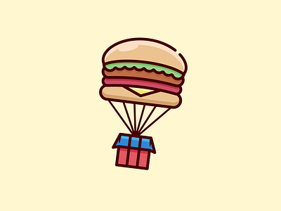 BurgerDrop 🍔 airdrop brand branding burger business cartoon character creative food fresh funny identity illustration junk food logo mascot vector