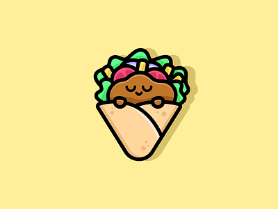 Dream Kebab 🌯 cartoon cute delicious design eat fasfood food fresh happy idendity illustration junkfood kebab logo mascot meat snack vegetables