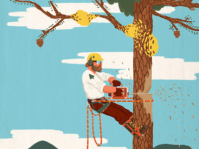 The Arborist arborist art digital illustration editorial illustration illustration instructional illustration nature trees
