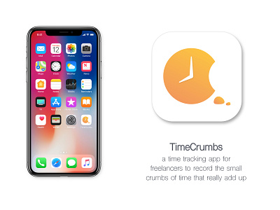 TimeCrumbs app icon app app icon app icon design brand brand design dailyui design icon ios logo time tracker time tracking ui