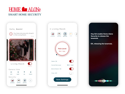 Home Alone Smart Home Settings app app design dailyui home alone settings settings ui siri smart home smarthome ui
