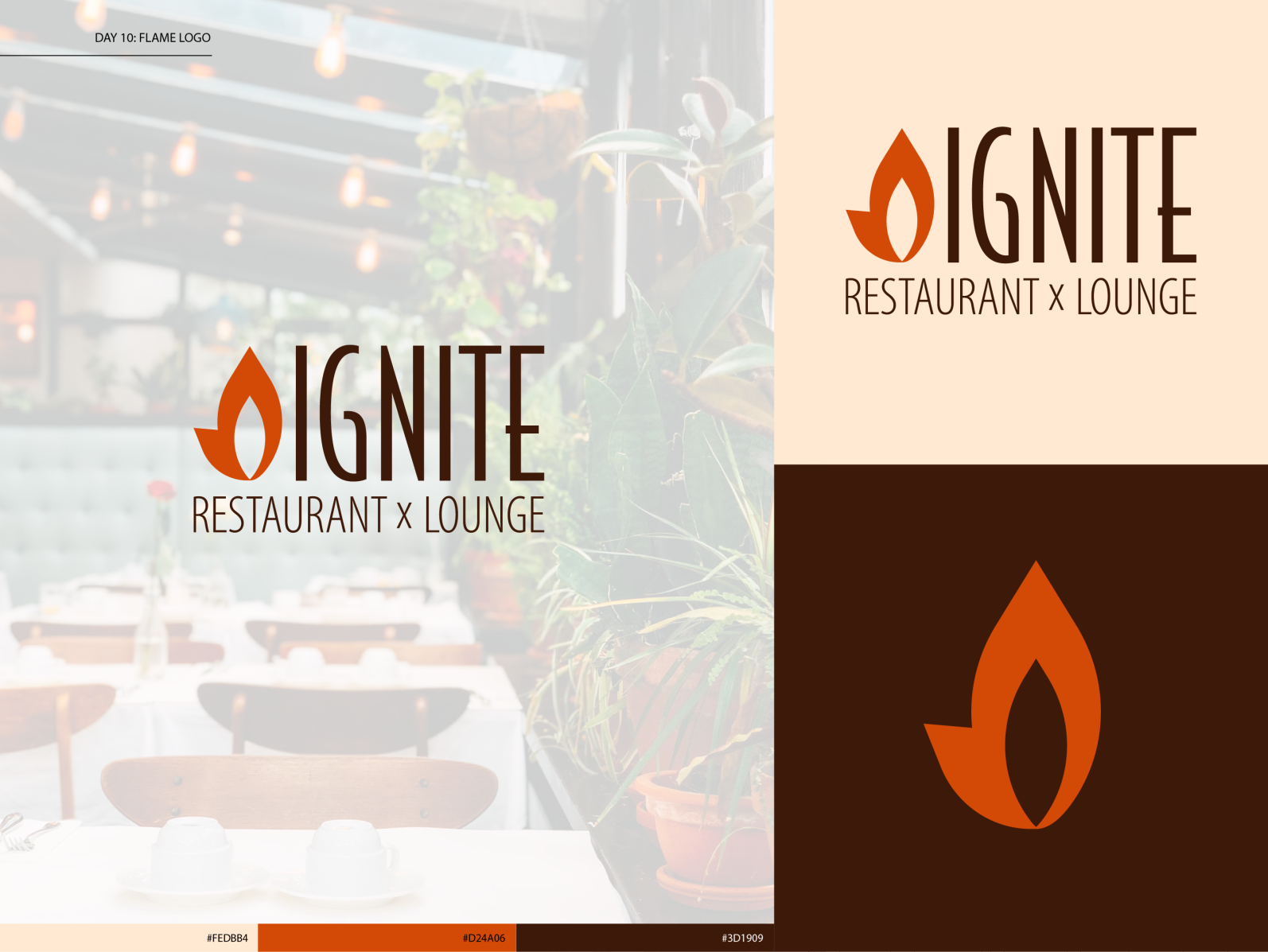 Day 10: Flame Logo by Michelle Mata on Dribbble