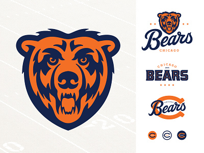 Bears Logo Redesign adobe illustrator bear logo branding chicago chicago bears design logo sports design sports logo vector