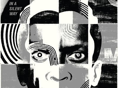Miles Davis Poster adobe adobe illustrator artprint black and white design illustraion jazz screenprint vector