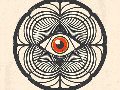 The All-Seeing Eye adobe illustrator design distressed illustrator logo psychedelic psychedelic art vector