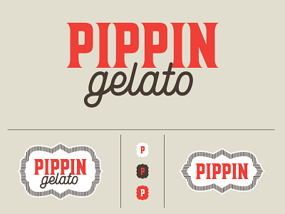 Pippin Gelato Branding adobe adobe illustrator branding design gelato icecream logo typography vector