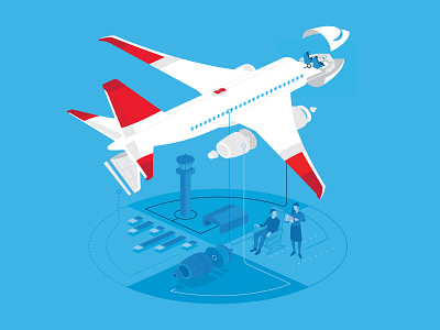 Gogo Inflight Internet Illustrations