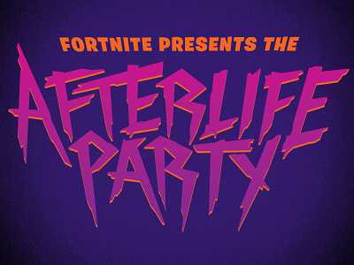 Fortnite Afterlife Party logos adobe illustrator fortnite halloween lettering logo logotype vector
