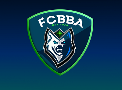 fcbba football club logo affinitydesigner agressive brand design emblem esport football footballer illustration illustrator logo rebranding soccer sport