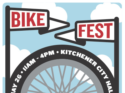 Bike Fest illustrator vector poster bike bicycle banner flag