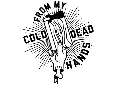 From My Cold Dead Hands hand illustration screen print screen printing screenprint silkscreen squeegee vector