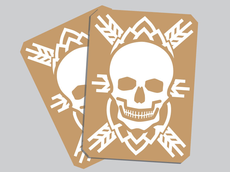 Death Card card beer wheat hops death skull vector