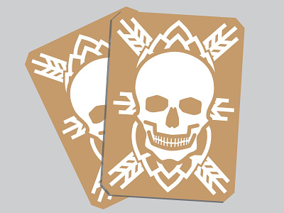Death Card beer card death hops skull vector wheat
