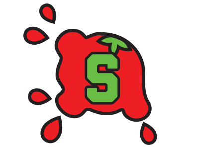 Schmucked illustrator logo tomato vector