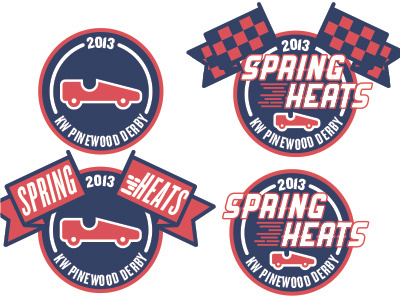 Spring Heats 3 & 4 derby logo pinewood vector
