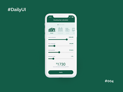 Daily UI #004 - Calculator finances mobile design