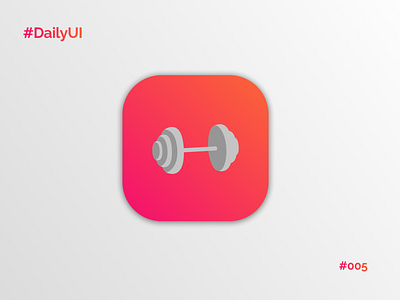 Daily UI #005 - App Icon brand illustration dumbbell figma icon app fitness iphone logo visual design