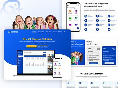 Daycare Website Solution 3d adobe xd design animation branding childcare daycare website design figma graphic design illustration logo motion graphics ui ux website