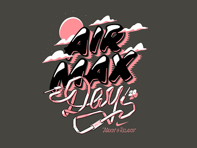 Air Max Day 2020 illustration lettering procreate