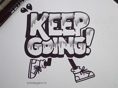 Keep Going illustration lettering