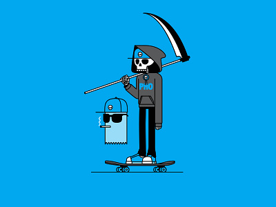 Squad grim reaper illustration vector