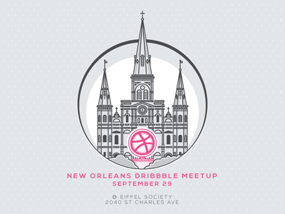 NOLA Dribbble Meetup illustration meetup vector